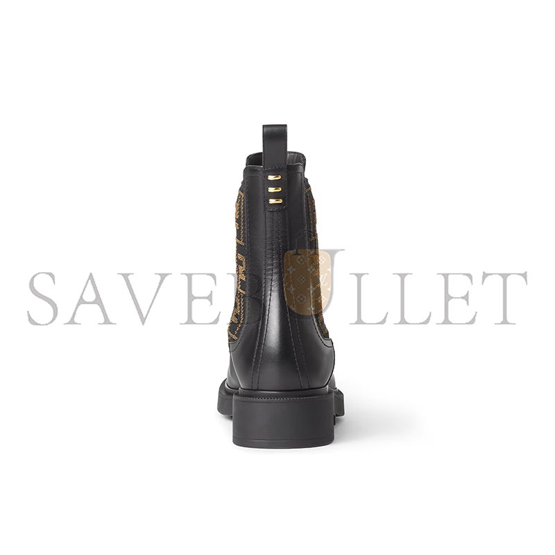 F**di filo black leather and ff fabric biker boots 8t8576a379f1tog